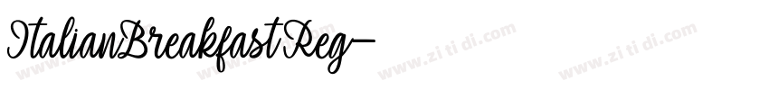 ItalianBreakfast Reg字体转换